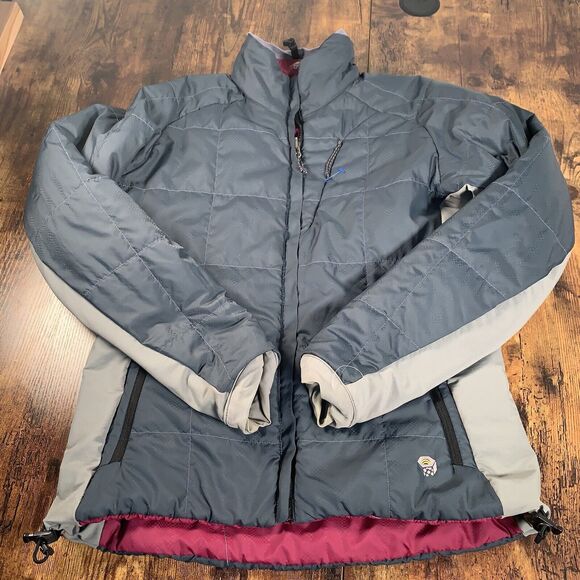 Mountain Hardwear Pimaloft Purple Gray Reversible Fill Zip Jacket Womens Size M - Picture 2 of 7